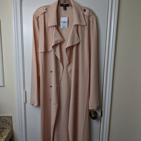 Forever 21 Nude Casual Trench Jacket/2X - Picture 2 of 5